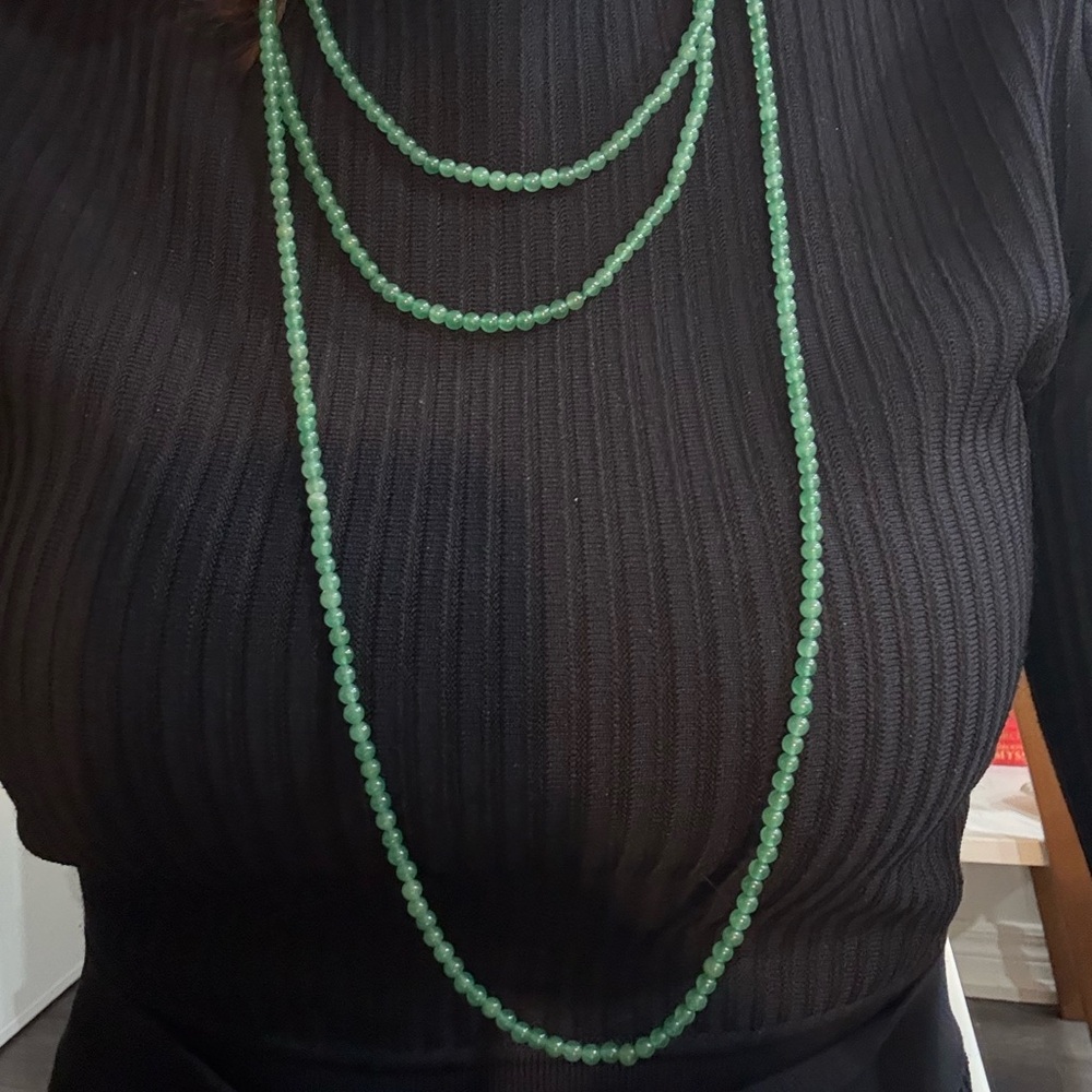 Green Aventurine Beaded Necklace and Earring Set - Picture 9 of 9